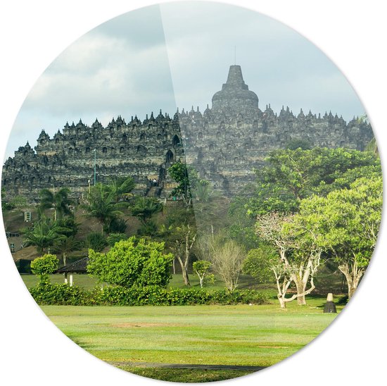 Borobudur | Les temples | Décoration murale | 90 cm x 90 cm | Peinture | Photo sur plexiglas