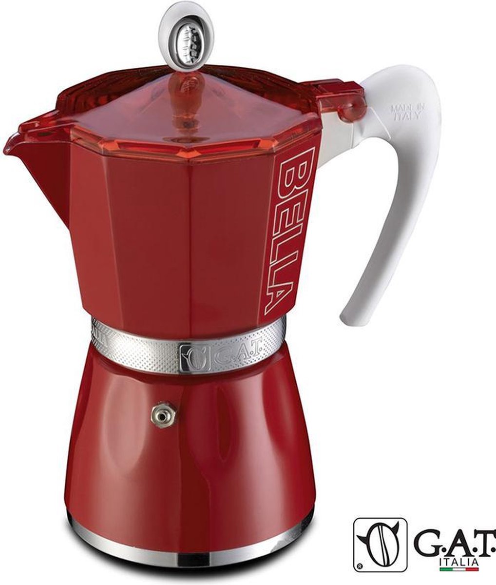 G.A.T. Italia Bella Rood 3 kops Percolator - 150ml - Made in Italy