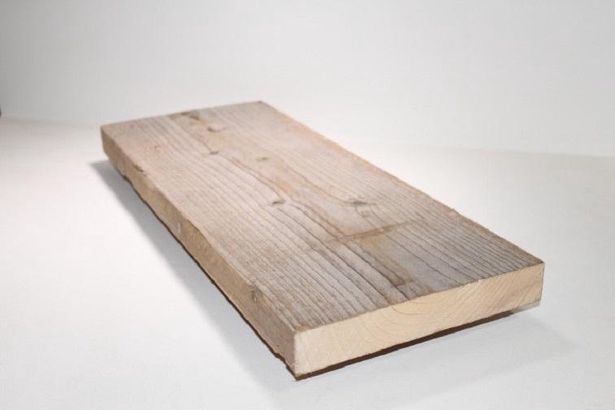 Steigerhouten plank 60cm | 2X Geschuurd | Steigerplank | Houten Wandplank | Industrieel | Landelijk | Loft | Echt Gebruikt Steigerhout - absteigerhout