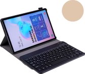 Shop4 - Samsung Galaxy Tab S6 Toetsenbord Hoes - Bluetooth Keyboard Cover Business Goud