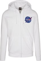 Heren Hoodie Southpole NASA Insignia Logo Zip Hoody wit