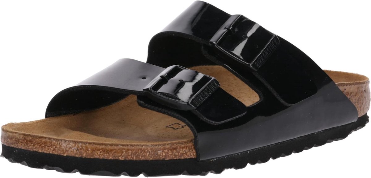 Birkenstock Arizona Patent Smal Voetbed Zwart