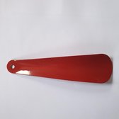 Schoenlepel, metaal, 16.5cm - gelakt rood