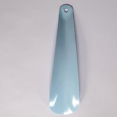 Schoenlepel, metaal, 16.5cm - gelakt licht baby blauw