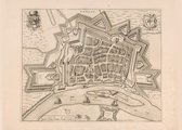 Poster Historische Oude Kaart Venlo - Stadsplattegrond - 1652 - 50x70 cm - Antieke Plattegrond