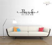 Muursticker - This Is Us - 28x100 - Zwart