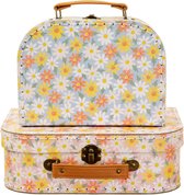 Kofferset (2 st) Pink Daisy / Bloemen van Sass & Belle