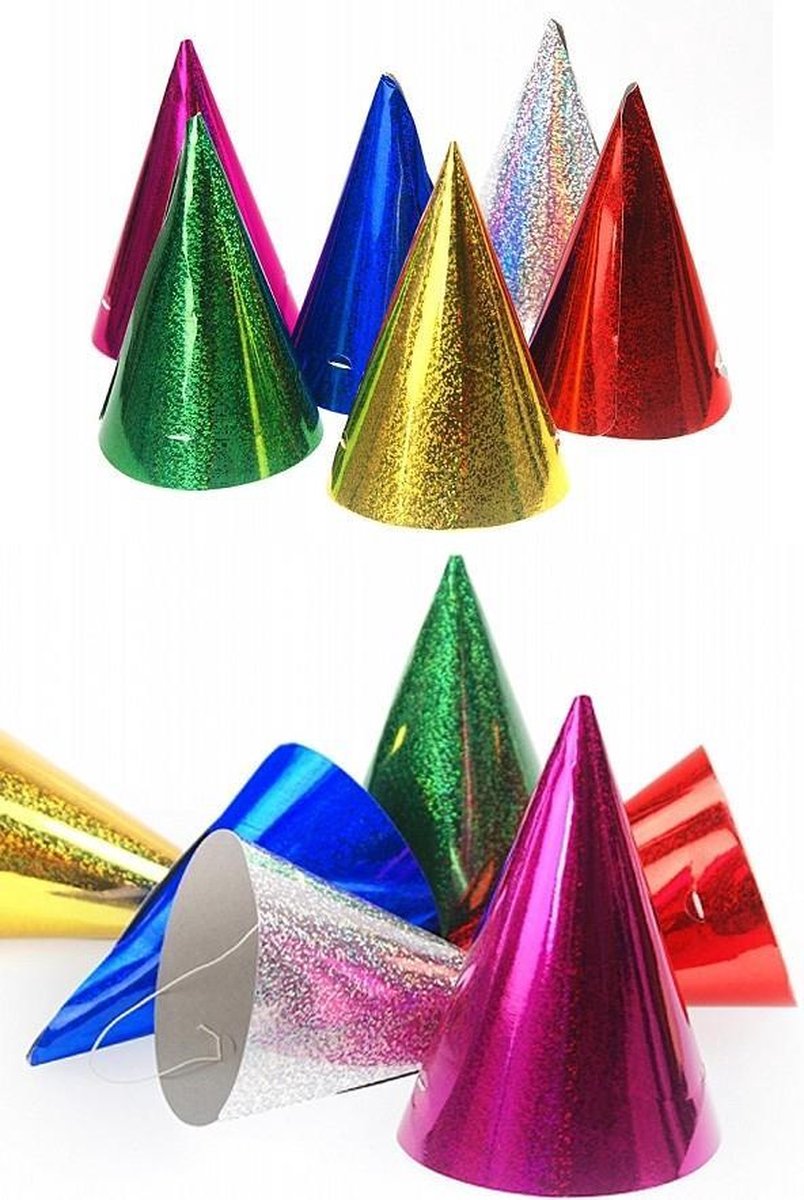 20 x feesthoedjes - assorti kleuren — afbeelding 2
