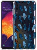 Galaxy A50 Hoesje Feathers - Designed by Cazy