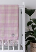 Prachtige babydekentje van ultra zacht lamswol | Powder Pink Check