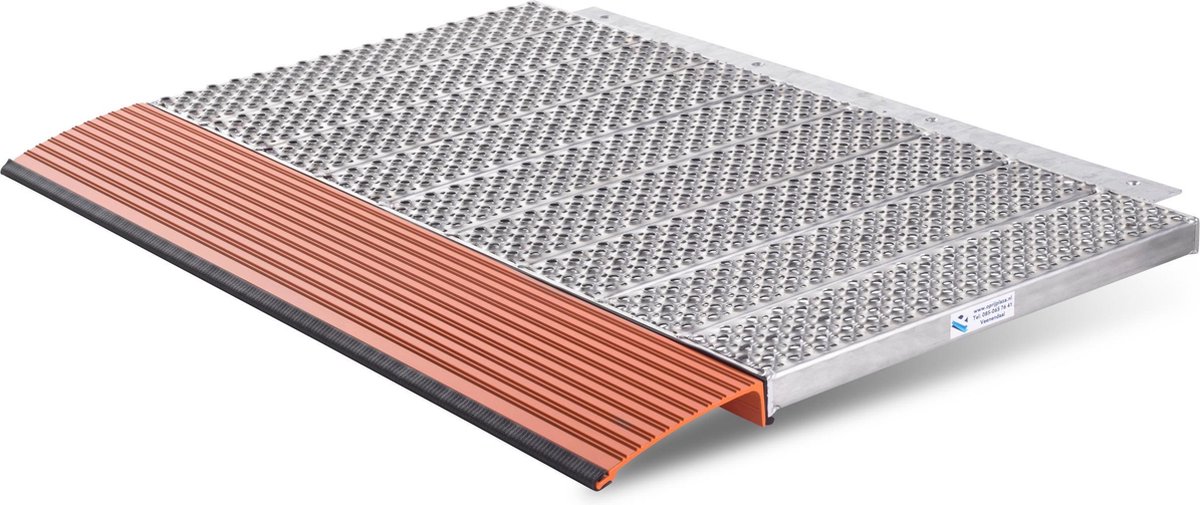 Goedkoopste Drempelhulp Onderdorpel 5 Tot 7,5 cm - Toepassingsgebied Buiten - Breedte 90 cm - Antislip - Oprijplaat - Drempelhelling - Oprijhelling