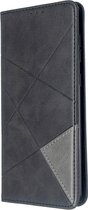 Geometric Book Case - Samsung Galaxy A71 Hoesje - Zwart