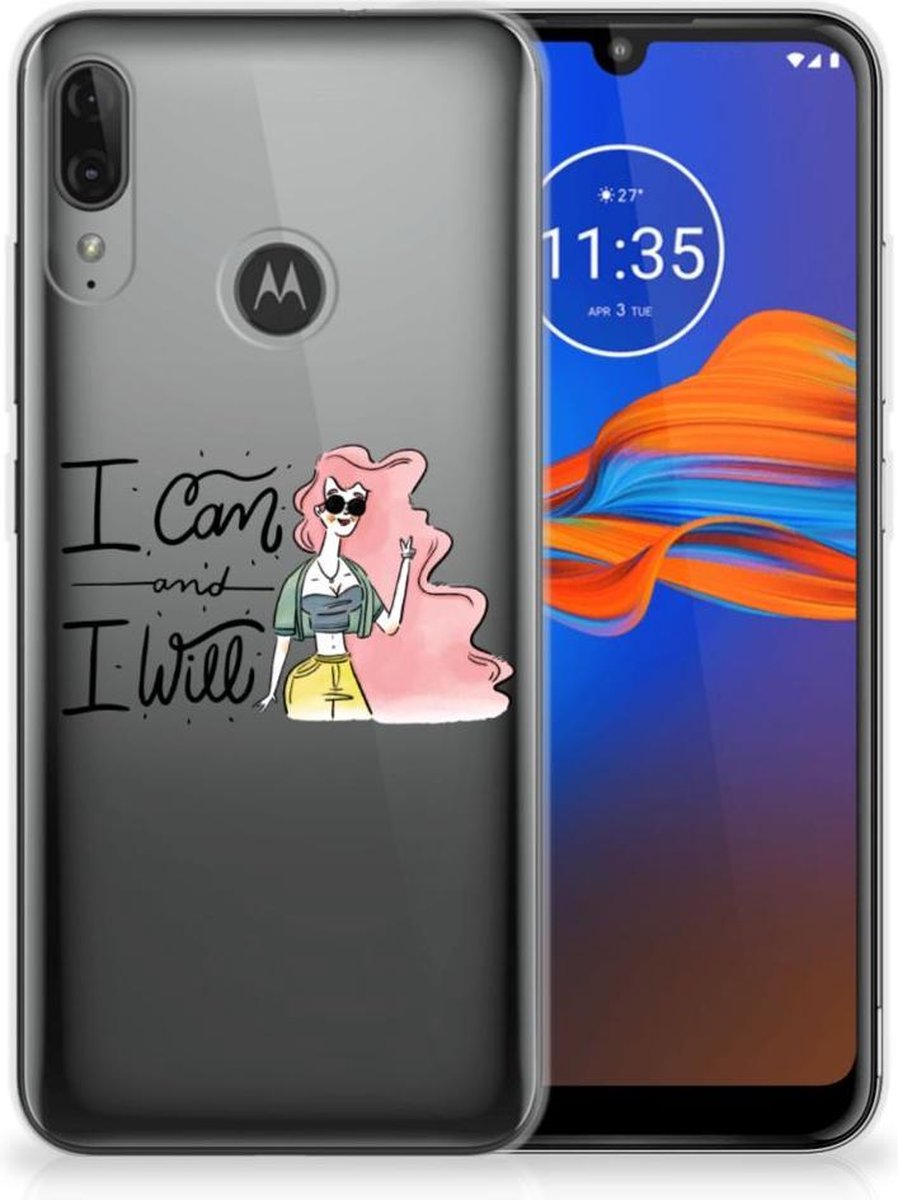 Motorola Moto E6 Plus Telefoonhoesje met Naam i Can
