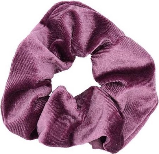 Velvet scrunchie/haarwokkel, licht paars