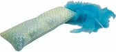 Happy pet mermaid kicker met veren blauw 30x9x5cm