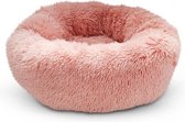 Snoozle Kattenmand - Zacht en Luxe Poezenmand - Kattenmandje rond - Wasbaar - 60cm - Roze