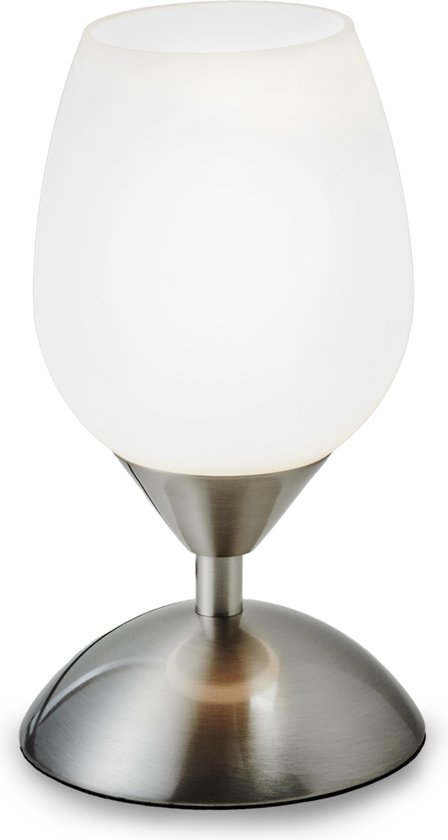 B.K.Licht - Dimbaar Tafellamp - bedlamp met glas - excl. E14 lichtbron