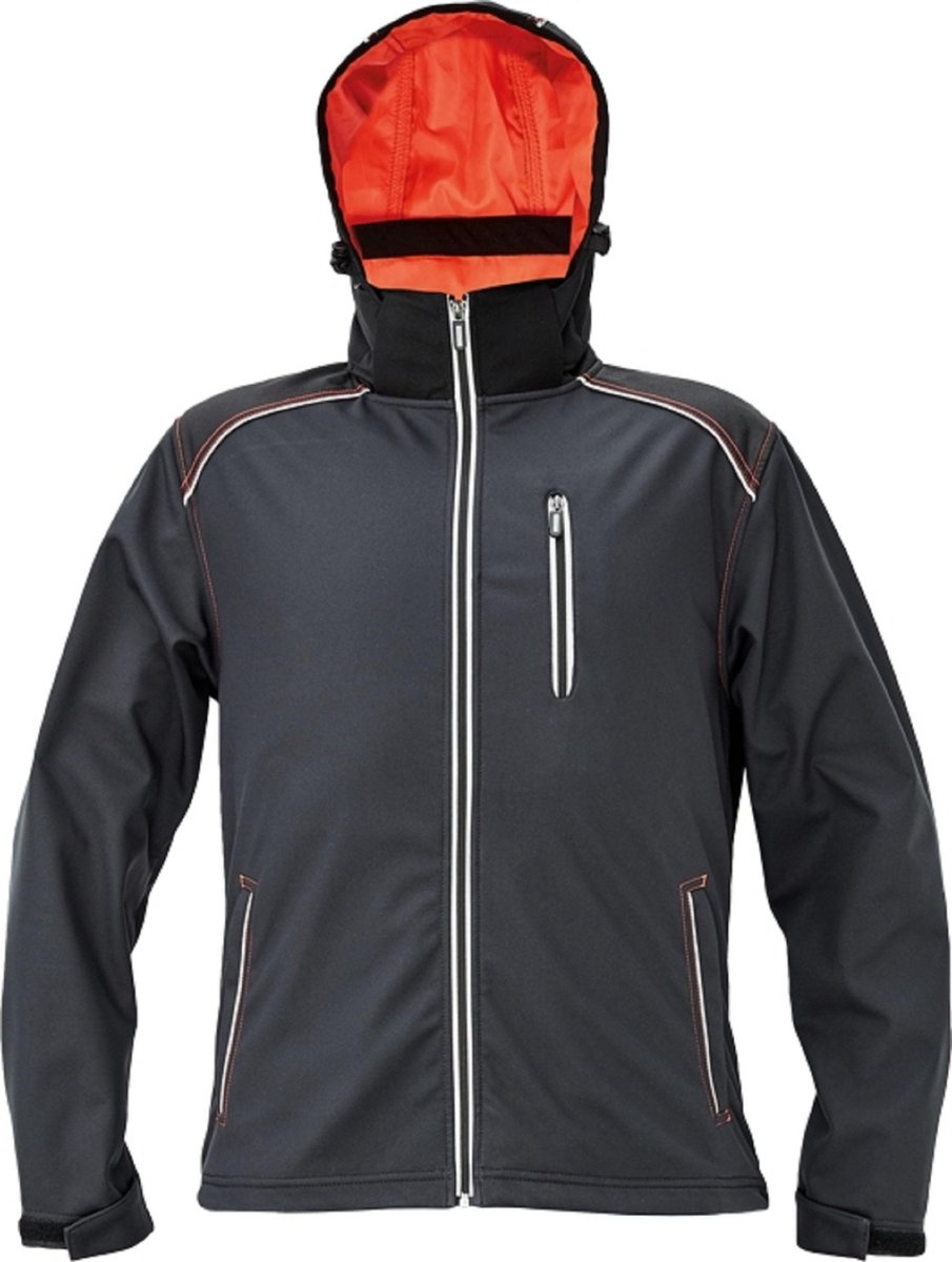 Knoxfield softshell jack antraciet/rood M