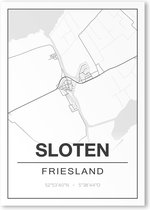 Poster/plattegrond SLOTEN - A4