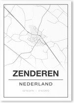 Poster/plattegrond ZENDEREN - A4