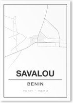 Poster/plattegrond SAVALOU - A4