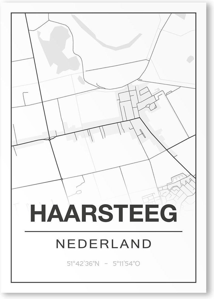 Poster/plattegrond HAARSTEEG - A4