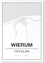 Poster/plattegrond WIERUM - 30x40cm