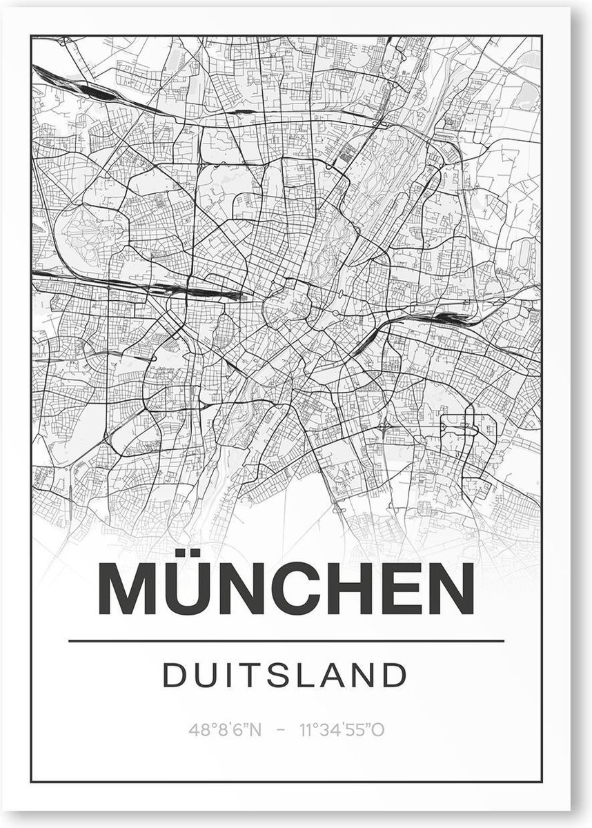 Poster/plattegrond MUNCHEN - A4