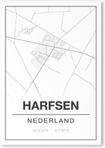 Poster/plattegrond HARFSEN - 30x40cm