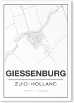 Poster/plattegrond GIESSENBURG - 30x40cm