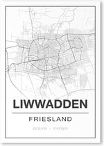 Poster/plattegrond LIWWADDEN - 30x40cm