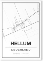 Poster/plattegrond HELLUM - 30x40cm
