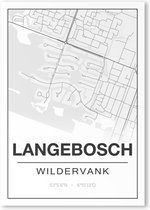 Poster/plattegrond LANGEBOSCH - 30x40cm