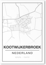 Poster/plattegrond KOOTWIJKERBROEK - 30x40cm