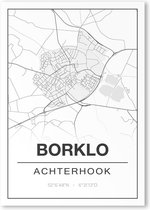 Poster/plattegrond BORKLO - 30x40cm