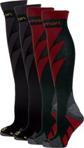 Salomon Access Wintersportsokken - Maat 39-41 - Mannen - rood/groen/zwart/grijs