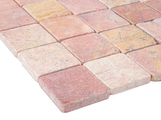stenen - tegel - marmer - natuursteen -muurtegel - 30x30 cm - 1 qm -  Terrakotta | bol.com