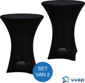 Statafelrok Style - Set van 2 - Ø 85 cm - zwart