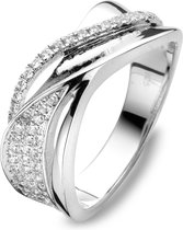 Velini jewels -R6852W-50 -Ring -925 Zilver gerodineerd -Cubic Zirkonia