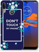 GSM Hoesje Motorola Moto E6 Plus Silicone-hoesje Flowers Blue DTMP