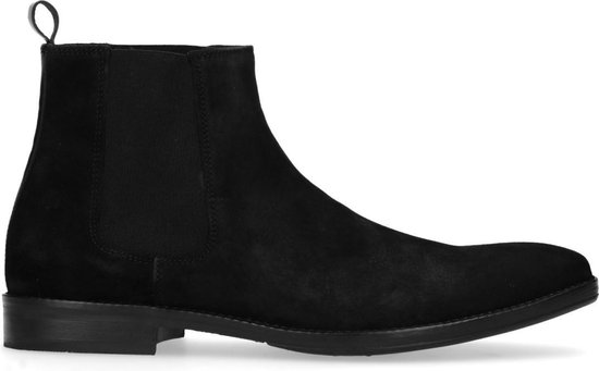 Sacha - Heren - Zwarte suède chelsea boots - Maat 45 | bol.com