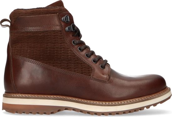 | Sacha Heren Cognac leren veterboots Maat 43 Sacha leren veterboots cognac | wehkamp