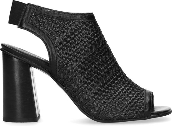 omhelzing liefdadigheid Tijdens ~ Sacha - Dames - Zwarte sandalen met blokhak en peeptoe - Maat 40 | bol.com