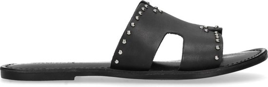 Sacha - Dames - Zwarte slippers met studs - Maat 39 | bol.com