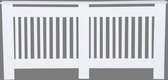 Houten Radiatorombouw - Verwarming Ombouw Bekleding - Radiatoromkasting - Verwarming Decoratie Paneel - Wit - 172 x 19 x 81 cm