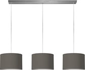 Home Sweet Home hanglamp Bling - verlichtingspendel Beam inclusief 3 lampenkappen - lampenkap 30/30/20cm - pendel lengte 100 cm - geschikt voor E27 LED lamp - antraciet