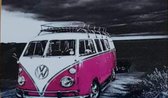 Diamond painting - Volkswagen bus Roze 40x50cm