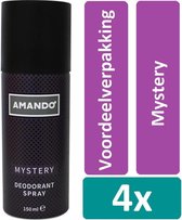 Amando Deodorant Spray 150 ml Mystery 4 stuks Voordeelverpakking