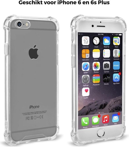 Afgrond dinosaurus krom iPhone 6 en 6s Plus Telefoonhoesje | Transparant Siliconen Tpu Smartphone  Case | Back... | bol.com