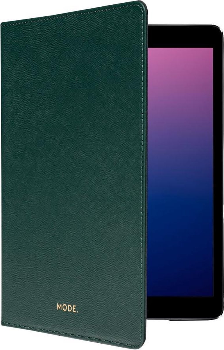 iPad 10.2 (2020)/iPad 10.2 (2019) Bookcase hoesje - dbramante1928 - Effen Donkergroen - Leer